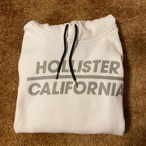 Hollister California white hoodie